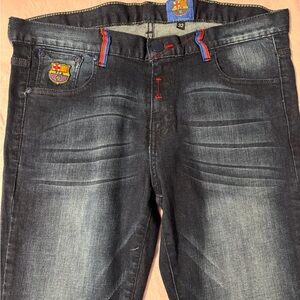 Men's Black Jeans with Barcelona logo